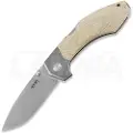 MKM Knives Hero - Stonewashed - Canvas Micarta foldekniv, natural
