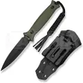 CIVIVI Pefrico, Milled OD Green G-10, Black Stonewash