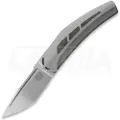 Reate Large Krypton foldekniv, Bead Blast Ti/Red Dark Matter CF