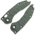 Lex Custom International Microtech Auto Stitch Ti Scales - Cerakote Charcoal Green handle scales