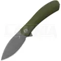 Trollsky Knives Mandu XL D2, OD Green G-10, Dark Bead Blast