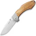 MKM Knives Hero - Satin - Olive Wood foldekniv