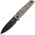Reate PL-6 foldekniv, Red/Black Micarta, Black PVD