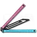 Glidr Moab X Meridian Stonewashed balisong trainer, cotton candy
