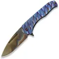 Medford Praetorian Slim Flipper S35VN Vulcan DP, Blue "Lightning"