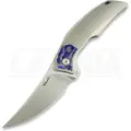Reate Velocity foldekniv, Bead Blast Titanium/Zircuti, Hand Satin