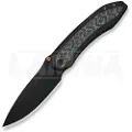 We Knife Winsome, Black Ti/Gray G-10/Rose Pattern CF, Black SW