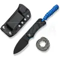 CIVIVI Fixed Blade Baby Banter, Black/Blue G-10, Black SW