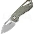 MKM Knives Isonzo M390 Clip Point foldekniv, green canvas micarta
