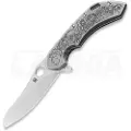 Olamic cutlery Custom Wayfarer 247 Mouflon foldekniv, Hand Engraved, Satin