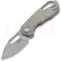 MKM Knives Isonzo M390 Clip Point foldekniv, natural canvas micarta
