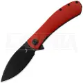 Trollsky Knives Mandu XL D2, Red G-10, Black Stonewash
