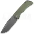 McNees Custom Knives MAC2 3.5 - ATOMIC - GRN/BLU - SMOOTH foldekniv
