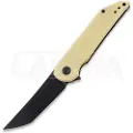 Jake Hoback Knives Radford DLC foldekniv, Bone Linen Micarta