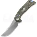 Reate PL-7 foldekniv, Green/Black Micarta, Satin