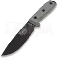 ESEE Model 4, black/black, brown plastic sheath