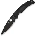 Spyderco Native Chief, Black, Lightweight, Black Blade, Combo Edge