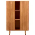 Kave Home Kave HomeMailen 2-dørs highboard i askfinér med mørk finish 110 x 140 cmBrunSkapFra Homeroom