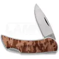 Case Cutlery Woodchuck Camo Brushed Stainless Steel Executive Lockback foldekniv