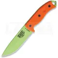 ESEE Model 5 overlevelseskniv, venom green/orange G10, black kydex sheath