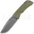 McNees Custom Knives MAC2 3.5 - ATOMIC DP - GRN/BRZ - SMOOTH - SG foldekniv