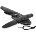 Lionsteel Acha - Black Burlap - Black blade kniv