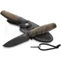 Lionsteel Acha - Green Burlap - Black blade kniv