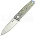 Reate PL-6 foldekniv, Green/Black Micarta, Satin