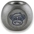 Audacious Concept Wise Monkeys Bead - Titanium - Beadblasted