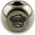 Audacious Concept Wise Monkeys Bead - Titanium - Hand Polished