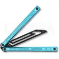 Glidr Moab X Meridian Stonewashed balisong trainer, sky blue