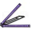 Glidr Moab X Meridian Stonewashed balisong trainer, dragon purple