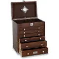 Gerstner International 6-Drawer Collector's Chest Oak