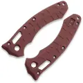 Lex Custom International Microtech Amphibiam Ti Scales - Cerakote Cranberry Frost handle scales