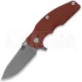 Hinderer Jurassic Magnacut Slicer foldekniv, Working Finish, Red