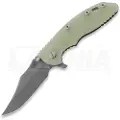 Hinderer 3.5 XM-18 Bowie foldekniv, Magnacut, Working Finish, translucent green