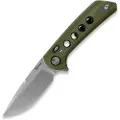 Reate PL-XF Green Micarta/Black G-10 foldekniv, Stonewash