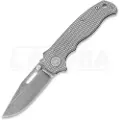 Demko Knives AD 20.5 Textured Titanium CPM3V foldekniv, clip point