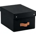 Leitz Puro opbevaringsboks med låg, small, 7 L, 100 % recirkuleret karton, pakke med 2 stk Sort