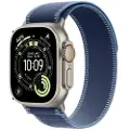 Apple Watch Ultra 3 GPS + Cellular 49mm Natural Titanium Case with Blue/Bright Blue Trail Loop - S/M