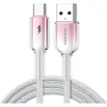 JOYROOM Crystal-Clear USB-kabel 3A USB til USB-C 1,2 m - hvit