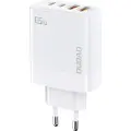Dudao GaN USB-lader med 2xUSB-A og 2xUSB-C PD 65W - hvit