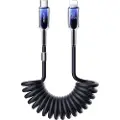 JOYROOM Krystallklar USB-kabel Spiral 30W USB-C til belysning 1,5 m - Svart