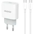 Dudao USB-C-lader med PD 20W og USB-C-kabel for rask og sikker lading