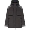 EA7 for man. 7M000932_AF17182 Lux Identity grey fleece hooded quilted jacket with hood (M), Casual, Polyester