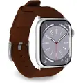 Puro PUAW44ECLASSICBRWN, Klokkereim, Apple, Apple Watch, Lær, Sølv, 250 g