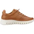 Carmela for woman. 16252501-CAMEL Leather trainers 162525 brown (39), Flat, Laces, Casual