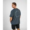 MM Sports Oversized T-shirt Emblem, Faded Blue - 3XL