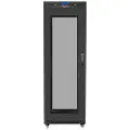 Lanberg - Rack skap - med display, 4 kjølevifter - svart, RAL 9004 - 37U - 19