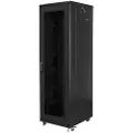 Lanberg - Rack skap - med 4 kjølevifter - 230 V - svart, RAL 9004 - 42U - 19